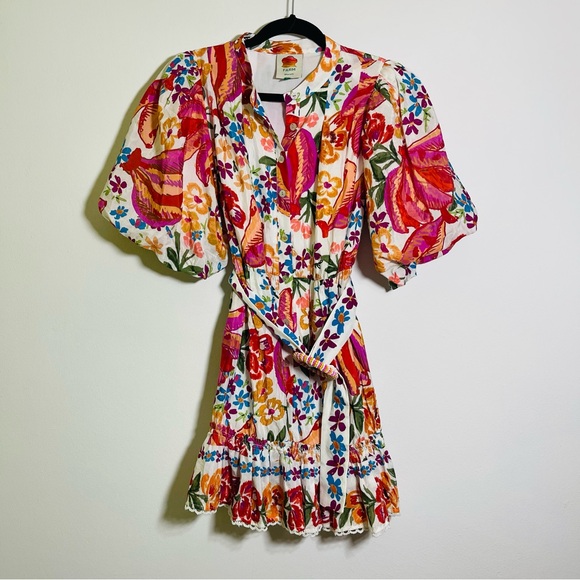 Farm Rio Spring Bananas Belt Mini Dress - Picture 4 of 7